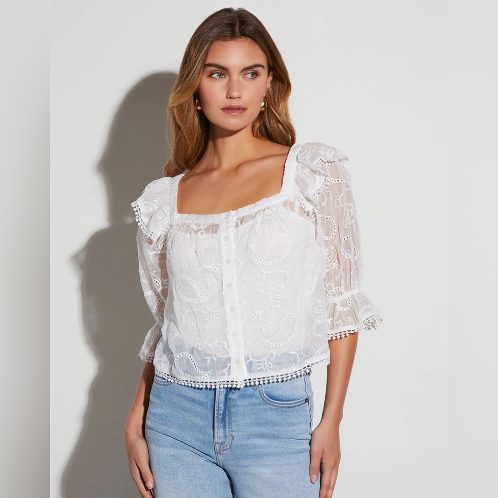 VICI Eyelet Lace Top // XL